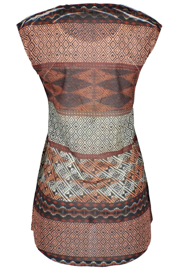 Brown Polyester Dress