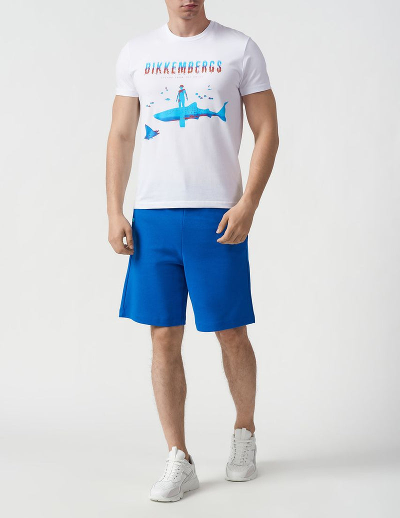 Blue Cotton Short
