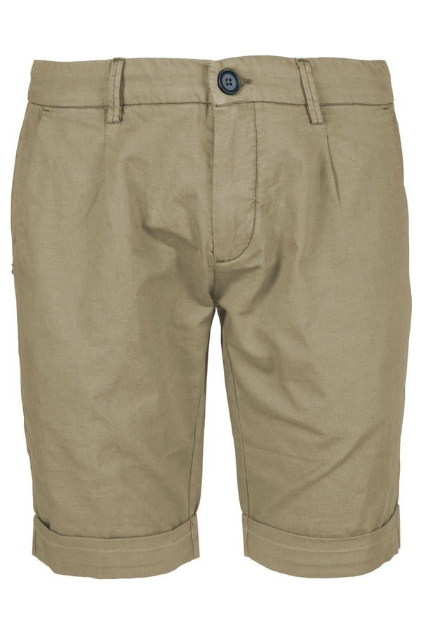 Beige Cotton Short
